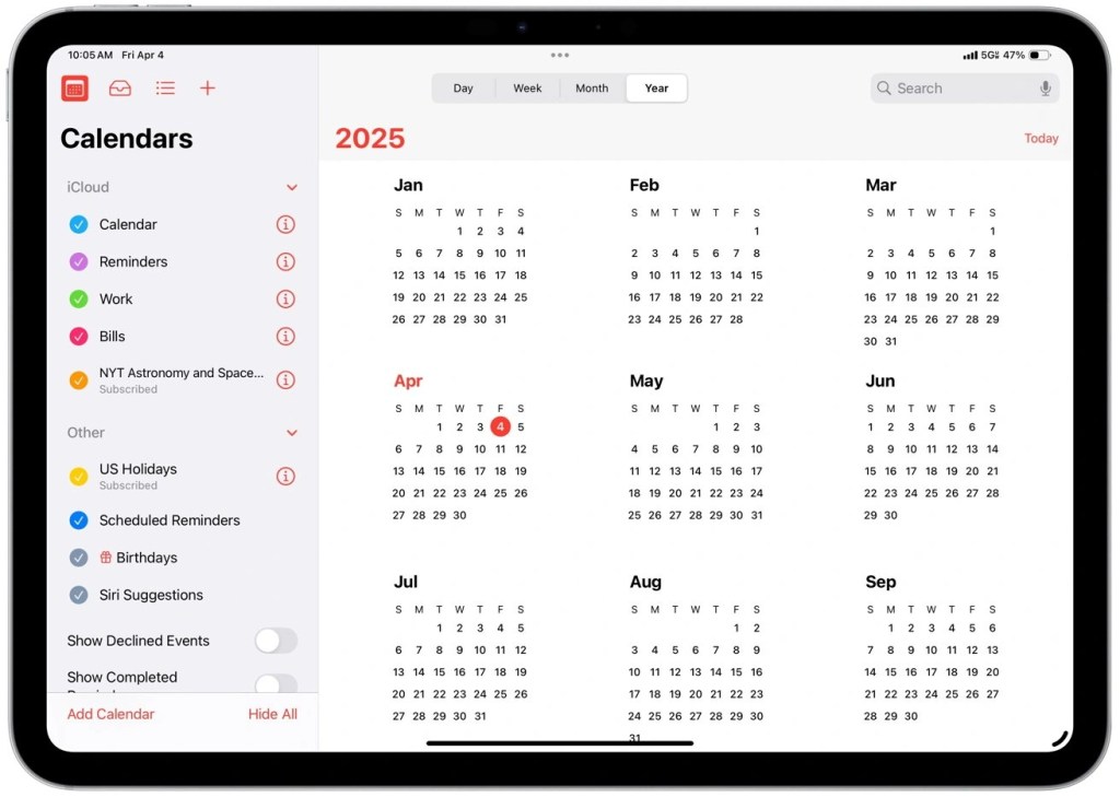 Apple Calendar App for Mac 2025