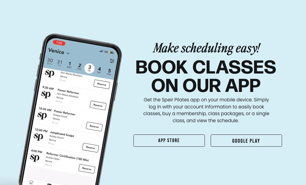 Speir Pilates Mobile App