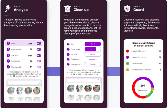 Bot Removal - best app for unfollowing on instagram