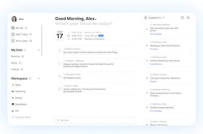 Any.do task planner and to-do list app