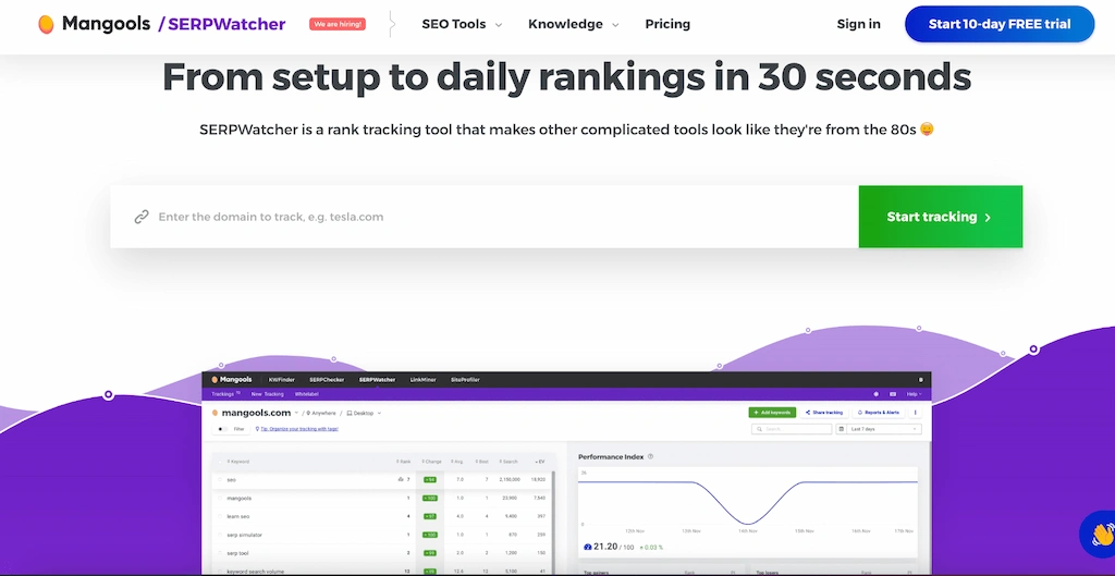 SerpWatcher - SEO Rank-Tracking Software