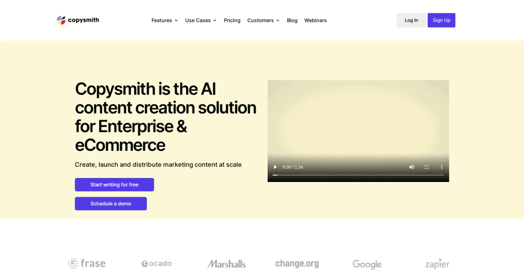 CopySmith copywriting and content creation AI solution