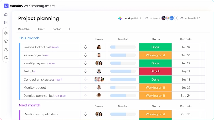 Monday.com Project Management Tool